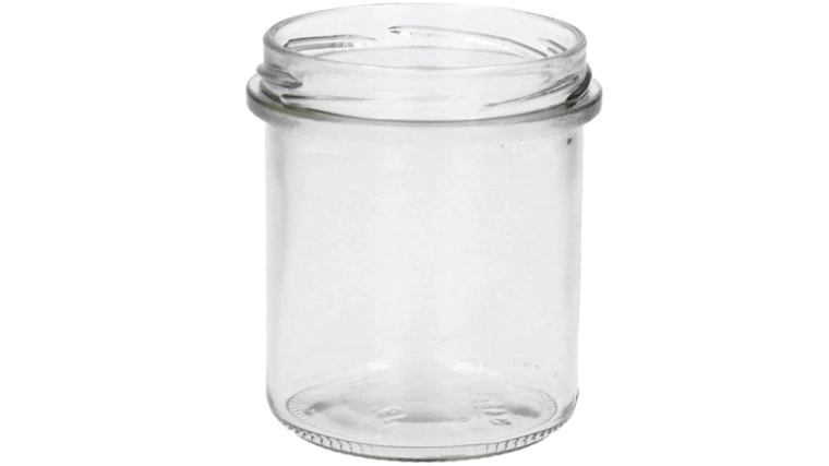 Borcan de sticlă 350 ml cu gură largă 82 mm