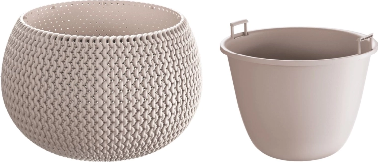 Ghiveci Splofy Bowl cu inserție 37 cm mocca