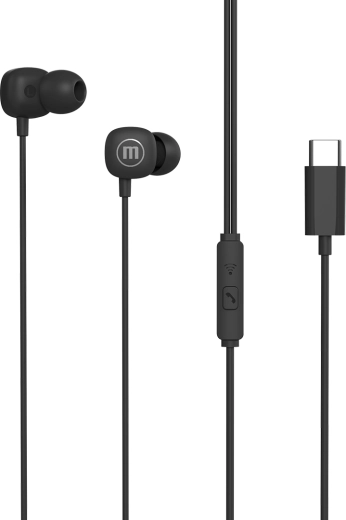 Căști Maxell Square+ intraauriculare cu USB-C, negre