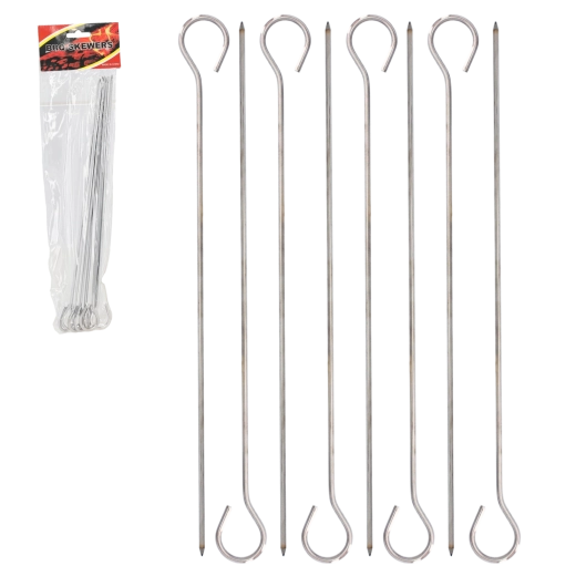 Set de 8 țepușe din oțel inoxidabil pentru frigărui, 28 cm