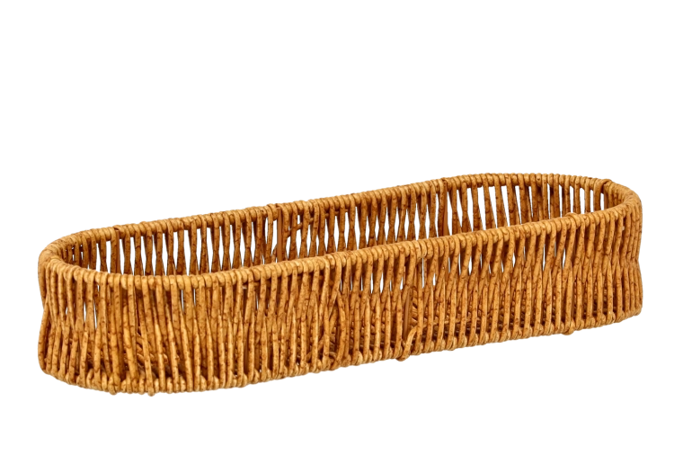 Coș oval din plastic pentru produse de panificație și tacâmuri 31 × 11,5 × 5,5 cm