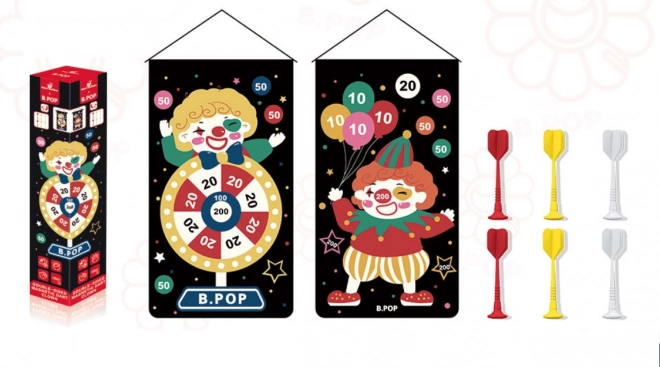 Țintă magnetică dublă cu săgeți - clovn