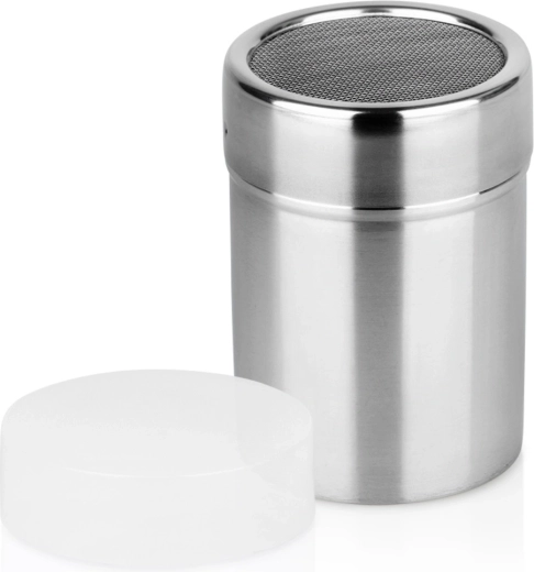 Zahărniță din inox Vilde cu sită pentru zahăr pudră și scorțișoară 300 ml