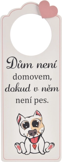 Agățătoare din lemn pentru ușă Dog Home