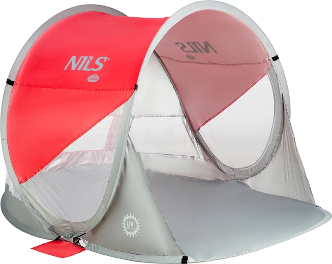 Cort de plajă autoexpansibil NILS Camp roșu