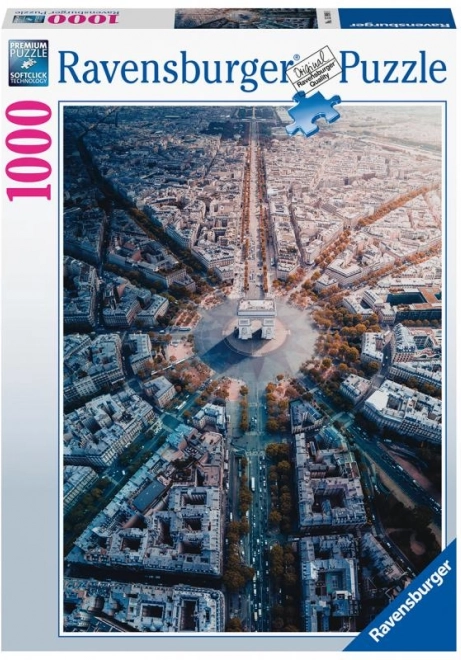 Puzzle Ravensburger Paris din perspectivă de pasăre 1000 de piese