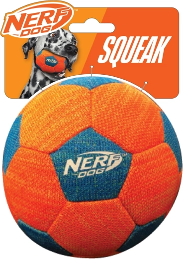 Nerf Dog minge de fotbal pentru câini cu sunet, 12,7 cm