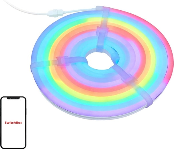 SwitchBot bandă LED inteligentă neon RGBIC (neon rope light) 5 m (Matter)
