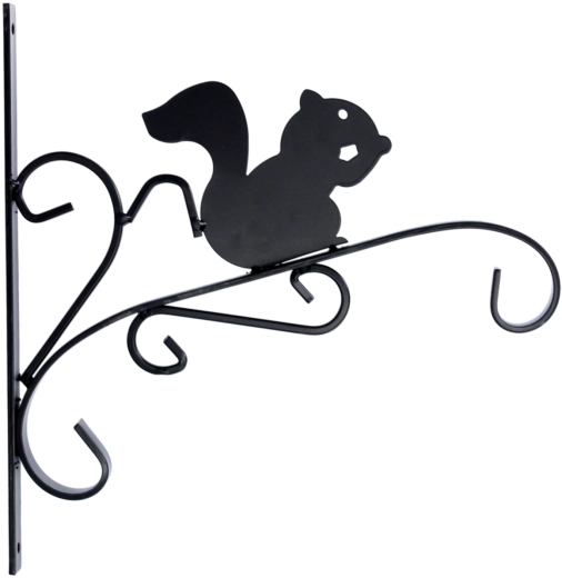 Suport suspendat pentru ghiveci 30 × 28 cm negru – veveriță