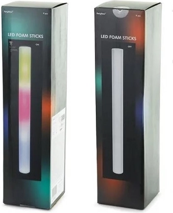 Băț luminos din spumă cu LED PSR1 48 cm (9 buc.)
