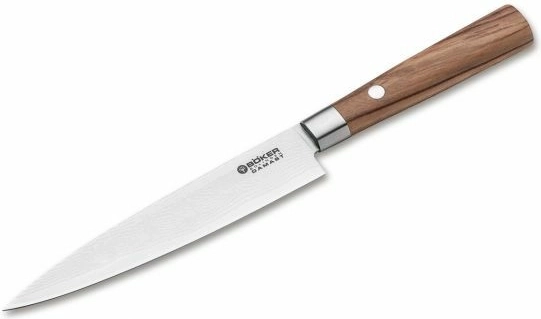 Böker Manufaktur Solingen Damast Olive cuțit de bucătărie utilitar 15 cm