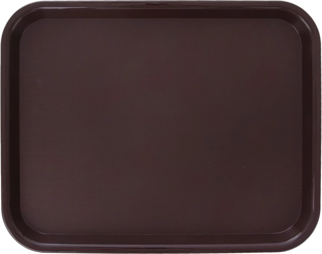 Tavă de servire din plastic (UH) 45,5 × 35,5 cm, maro