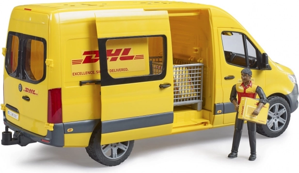 Furgon Mercedes-Benz Sprinter DHL Bruder cu șofer și accesorii