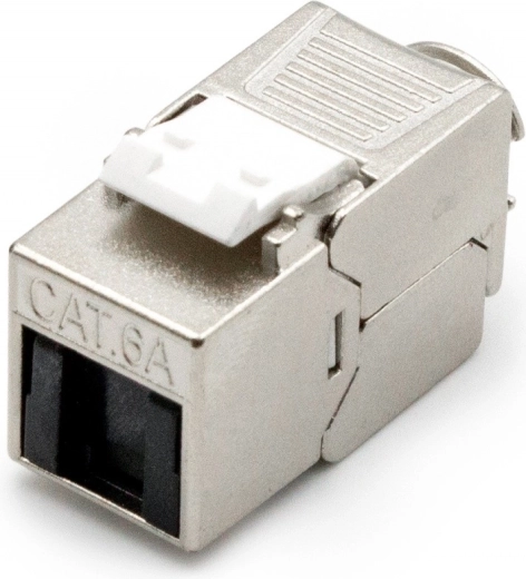 Modul Keystone RJ45 cat.6A ecranat, fără unelte, cu capac antipraf - 1 bucată