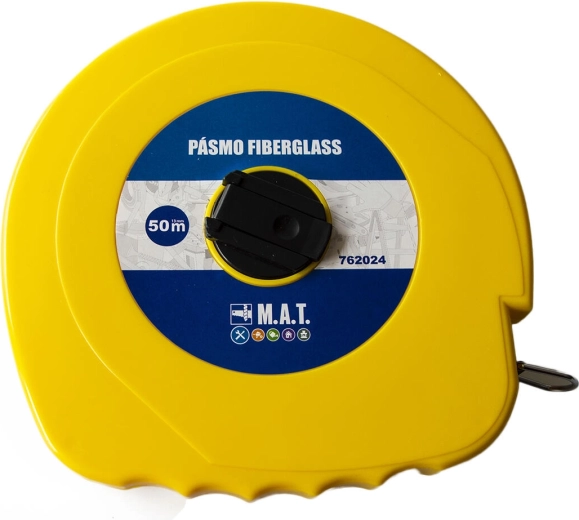 Ruletă de măsurare din fibră de sticlă 50 m x 13 mm