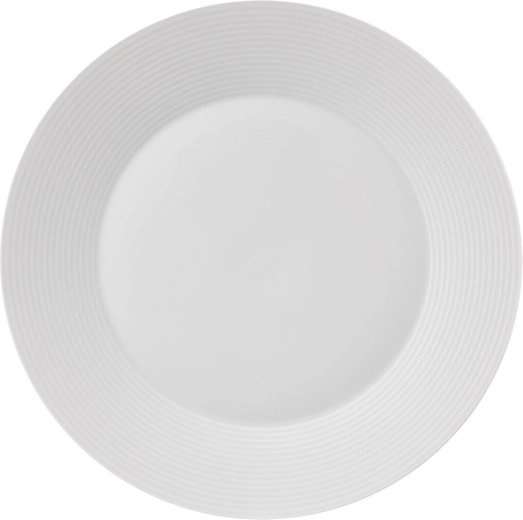 Farfurie plată porționată din porțelan Mona, cu linie discretă, 27 cm