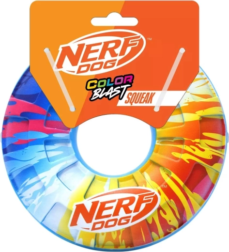 Nerf Dog inel zburător cu sunet pentru câini 15 cm