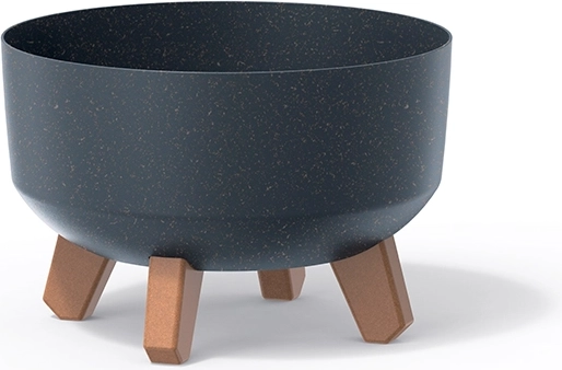 Ghiveci Gracia Low Eco Wood 23,5 cm – antracit