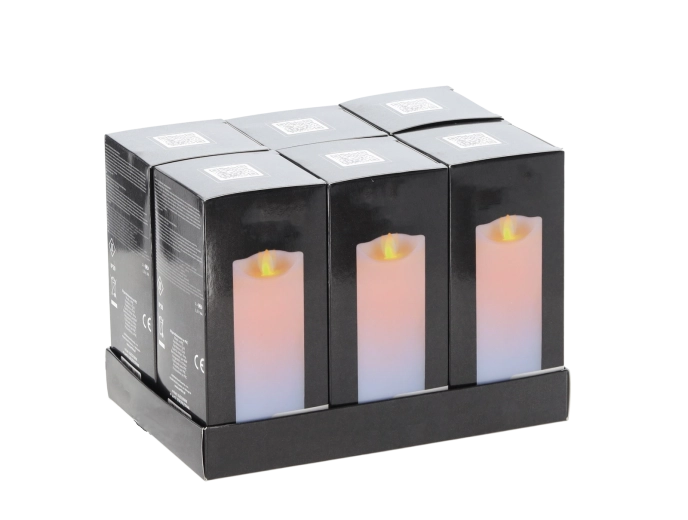 Lumânare LED cu flacără mobilă 7 × 15 cm albă