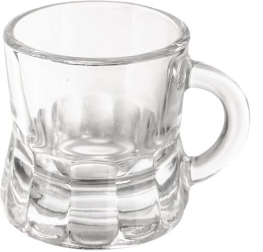 Paharel de dozare din sticlă cu urechiușă 30 ml (1 buc.)