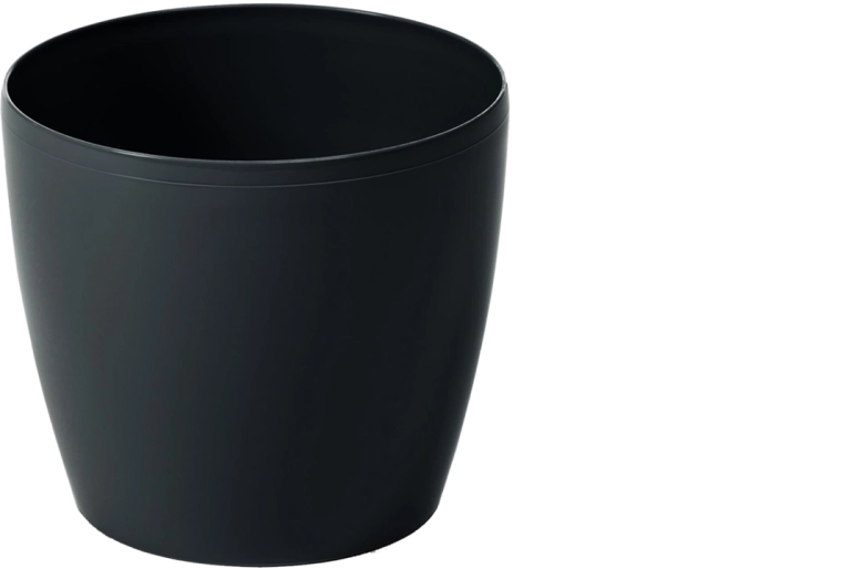 Ghiveci decorativ Magnolia, 18 cm, negru, Lamela