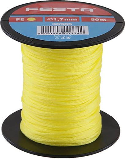 Sfoară de zidar FESTA 1,7 mm × 50 m, galbenă