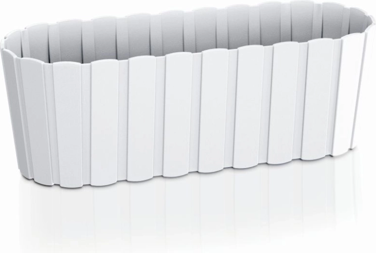 Ghiveci dreptunghiular din plastic BOARDEE CASE 38,3 cm alb