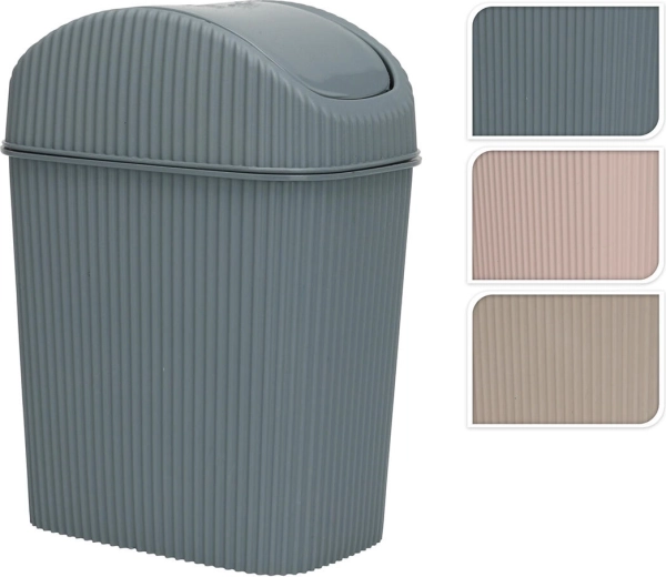 Coș de gunoi din plastic cu capac basculant 2,5 l, dreptunghiular