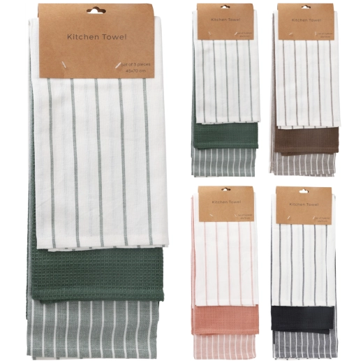 Set de prosoape de bucătărie din bumbac 70 × 45 cm, 3 buc