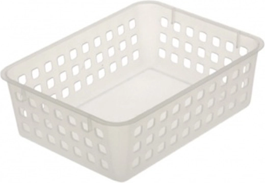 Coșuleț din plastic mini, transparent, 18,3 × 14 × 6,2 cm