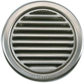Grilaj de ventilație cu plasă, inox, diametru 100 mm