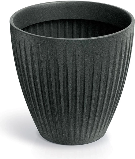 Ghiveci Latia Round Midl 60 cm – granit negru