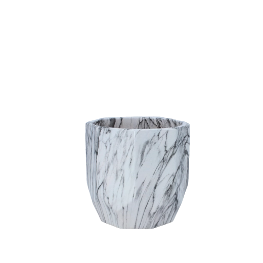 Ghiveci ceramic pentru flori cu efect de marmură 14,5 × 14,5 × 14 cm