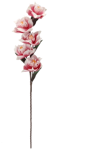 Floare decorativă artificială 95 cm, roz