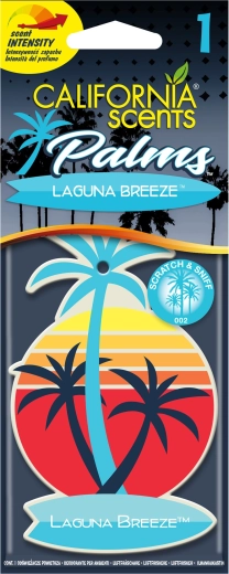 Odorizant auto suspendat CALIFORNIA SCENTS Laguna Breeze – palmier