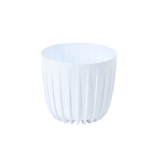 Ghiveci Mira 160 alb, cu profil jos