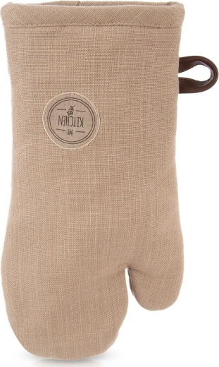 Mănușă de bucătărie din bumbac cu magnet, maro 32 cm