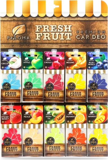 Set de odorizante auto suspendate Paloma Gold Fresh Fruit – 60 de bucăți