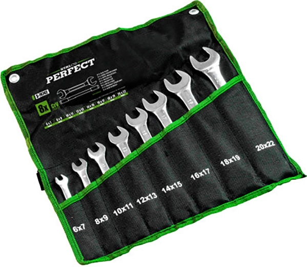Set de chei lucioase STALCO 6–22 mm (8 buc.)