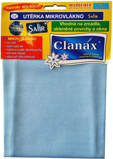 Cârpă din microfibră pentru sticlă SAFÍR 40 × 40 cm, 290 g/m²