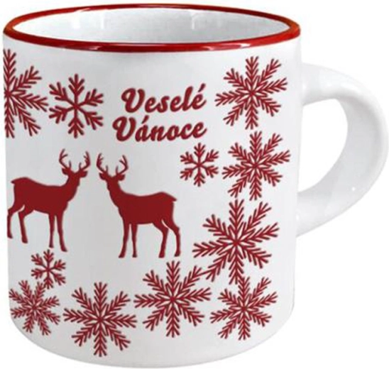 Cană ceramică cu motiv de ren de Crăciun 120 ml TORO