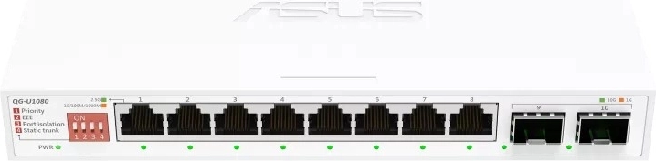 Comutator neadministrabil 8× 2.5G + 2× 10G SFP+ QG-U1080