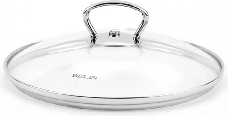 Capac din sticlă 18 cm cu mâner din oțel inoxidabil