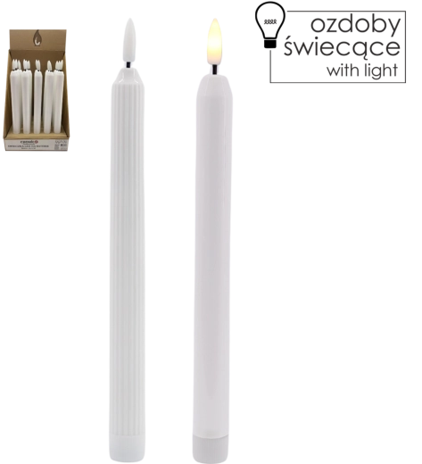 Lumânare LED pe baterii 22,5 cm, alb cald, mix de modele