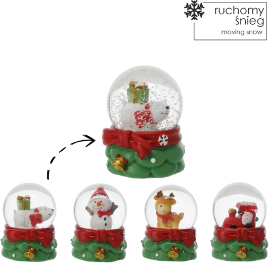 Glob de zăpadă LED de Crăciun cu figurină - 1 bucată
