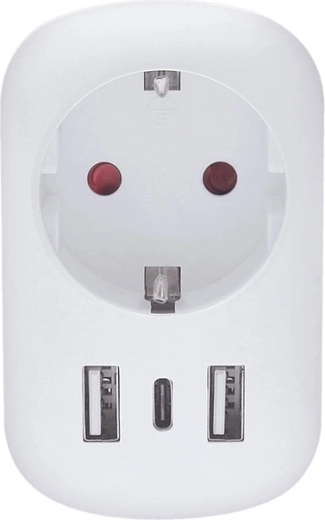 Adaptor de călătorie Solight pentru SUA (tip B) cu USB-A și USB-C 20 W PD