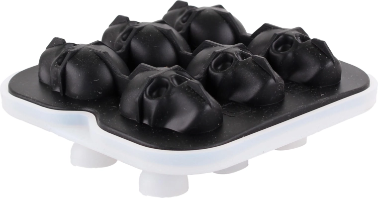Formă din silicon pentru gheață – cranii, 6 cuburi
