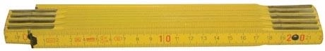 Metru pliabil din lemn de fag 2 m – alb/galben