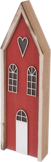 Căsuță decorativă din lemn roșie 30 cm