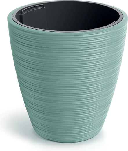Ghiveci VENA round cu inserție 19,8 cm, verde salvie